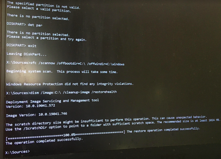 Unable to boot Windows10, &quot;A recently serviced boot binary is corrupt&quot;-last2.png