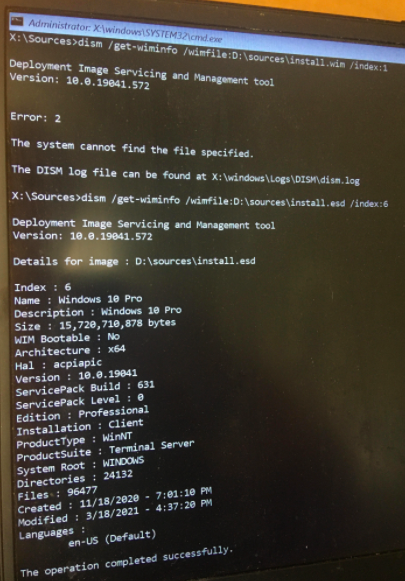 Unable to boot Windows10, &quot;A recently serviced boot binary is corrupt&quot;-dsourcesindex6.png