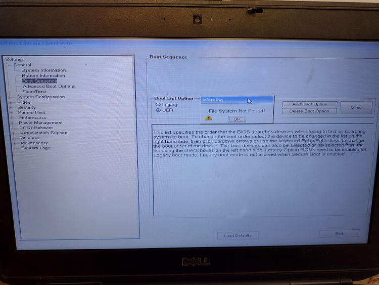No drive found on my internal hard disk on Dell Latitude E5430.-image.png