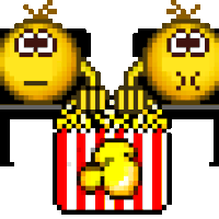 Eating Popcorn Emoticon Gif