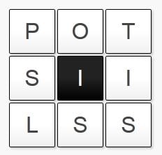 letter puzzle block words minimum target letters middle must contain