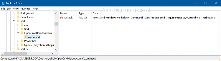 [How-To] Context menu &quot;Open elevated Command Prompt Here&quot; without UAC-regedit.png