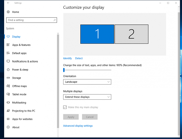 Windows 10 dual monitor: Taskbar icons open app dpd on screen-display.png