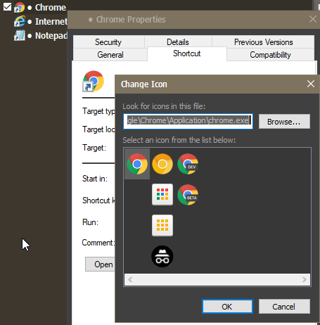 change icons windows 10 start menu