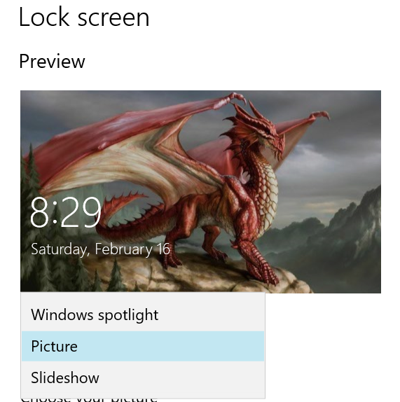 Lock Screen picture changing occasionally to microsoft Spotlight