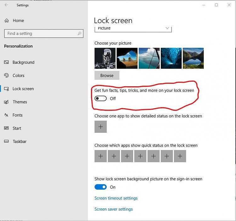 how to remove suggestions on windows 11 lock screen