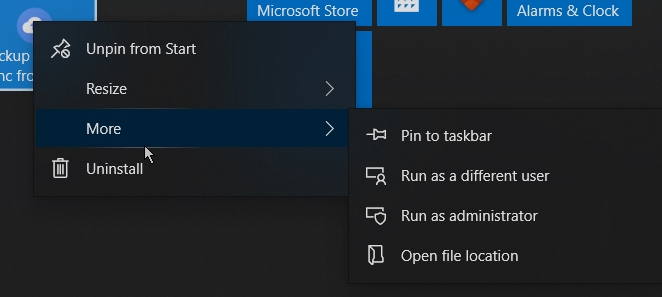 How can I move the run as admin option out of the more tab?-2020-05-16-15_43_29-fade-lens.jpg