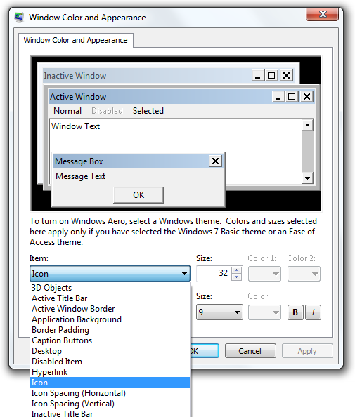 how to change desktop font color windows 10