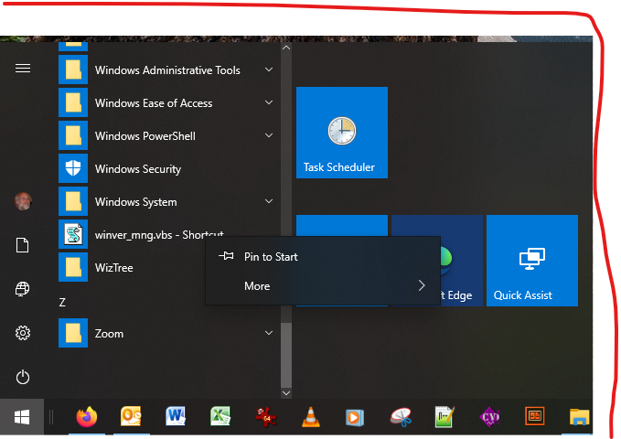 windows 10 adding shortcut to start menu