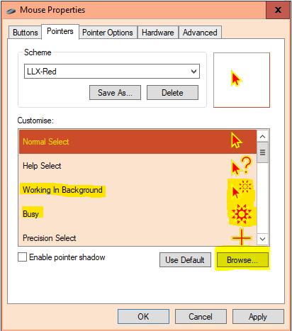 Windows XP Cursors