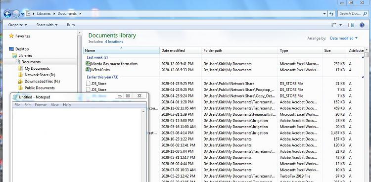 I want to show sub-folder documents in file explorer-w7exp.jpg