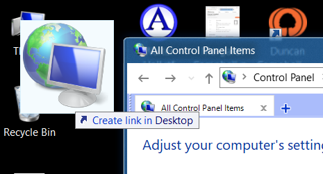 How do I get the classic control Panel off my taskbar onto the desktop-1.png