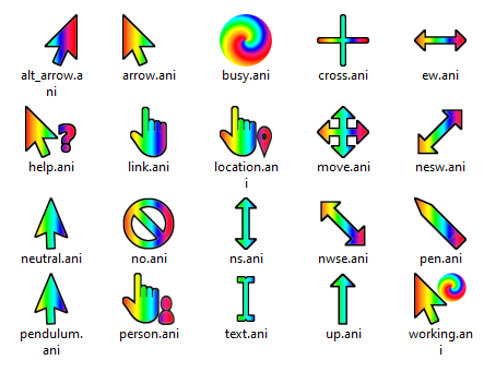 Rainbow cursor – Custom Cursor