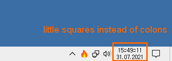 Anyone would know how to fix a single letter in Font?-systray-clock.png