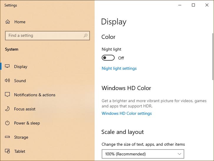 Do you have &quot;Brightness and Color&quot; under &quot;Display&quot;?-windows-10-version-20h2.jpg