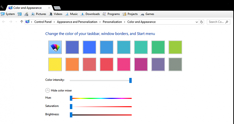 How do I change Minimize, Maximize, and Close colors in Windows 10-black.png