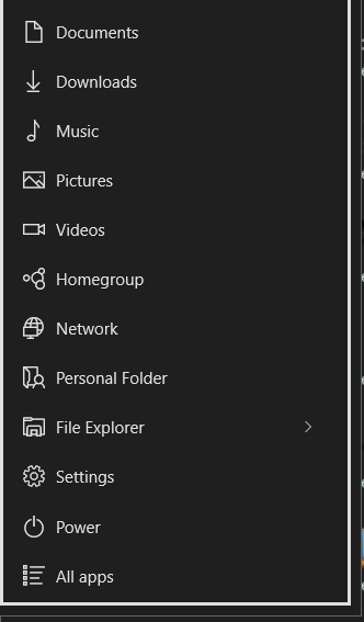 What is the location of the icons located in the start menu?-startmenu.png