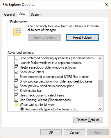Shift for selecting multiple Files not working-file-explorer-options.jpg