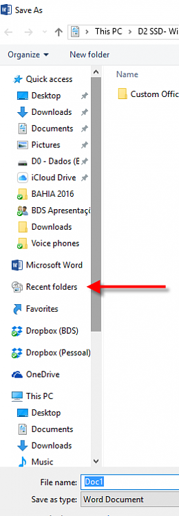 Add Recent Folders and/or Links/Favorites to Navigation Pane-recent-folders-1.png