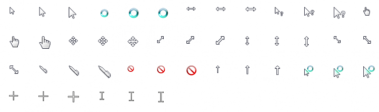Trying out custom cursor making. Made an Aero Glass varient of the default  Windows 7 cursors. (Couldn't figure out what to do with the Blue Circle  cursors) Thoughts? - 9GAG