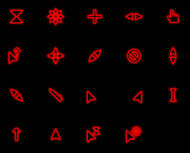 Red And Black Cursors