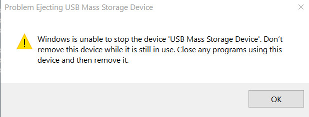 Trække på forfølgelse glas Cannot eject safely an external USB drive - Windows 10 Forums