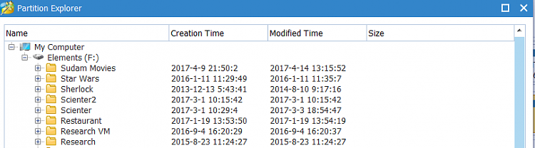 External Hard Drive (WD Elements) is visible in PW but not in explorer-4.png