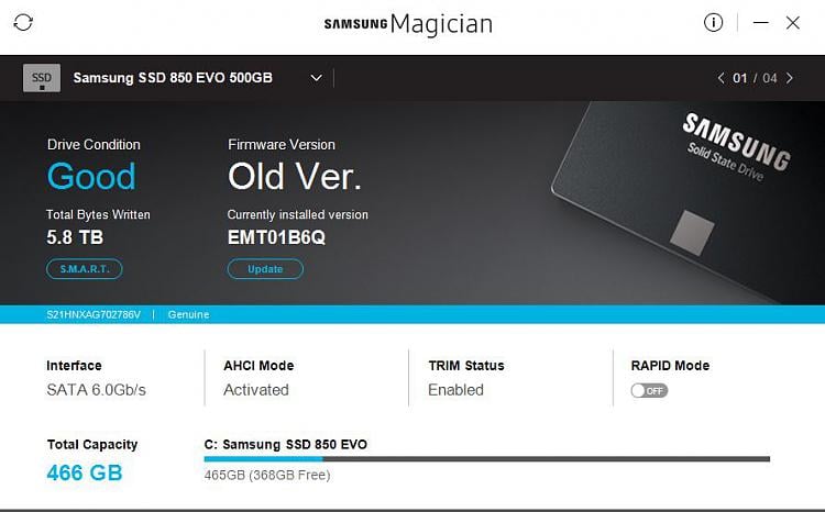 Is it safe do a Samsung evo 850 firmware update - Windows 10 Forums