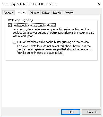 Samsung 960 Pro SSD max speed-policies.jpg