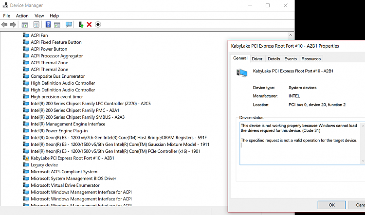 &quot;KabyLake PCI Express Root Port#10 - A2B1&quot; driver not working properly-kabylakepciexpressrootport.png