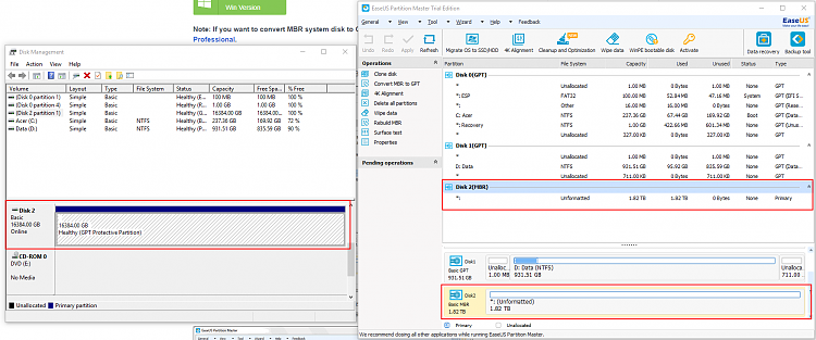 PC cant read bootabe CDs except for the Windows 10-easeus.png