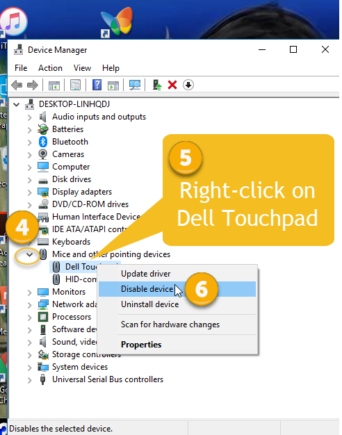 I want to disable touchpad on Dell laptop Solved - Windows 10 Forums