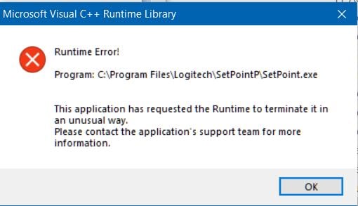 Gør livet jeg er tørstig bryder daggry Logitech Setpoint Runtime Error Fix Solved - Windows 10 Forums