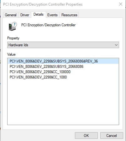 pci encryption decryption controller driver windows 10 download