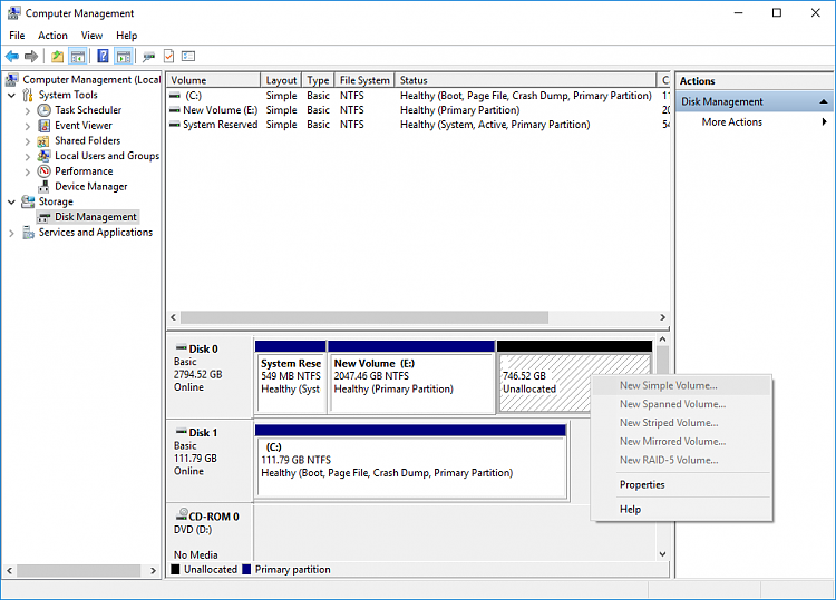 3tb Hard Drive That Has 746gb Unallocated How Can I Fix Solved