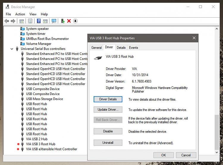 Via Usb Extensible Host Controller Driver Windows 10