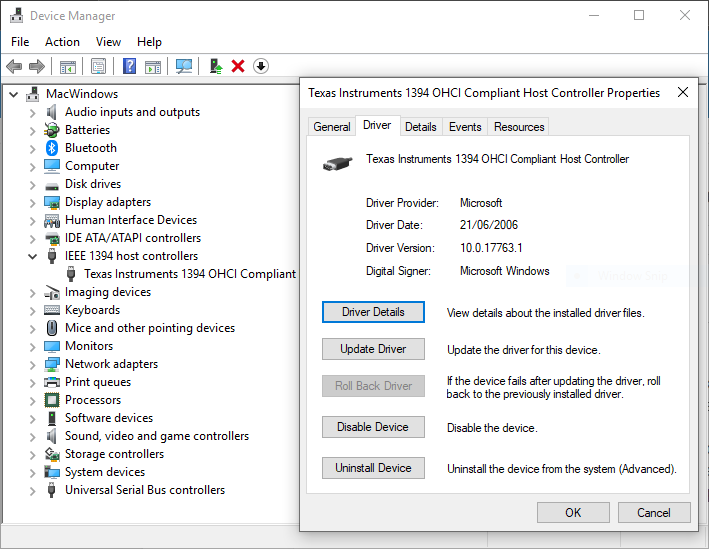 ieee 1394 driver download