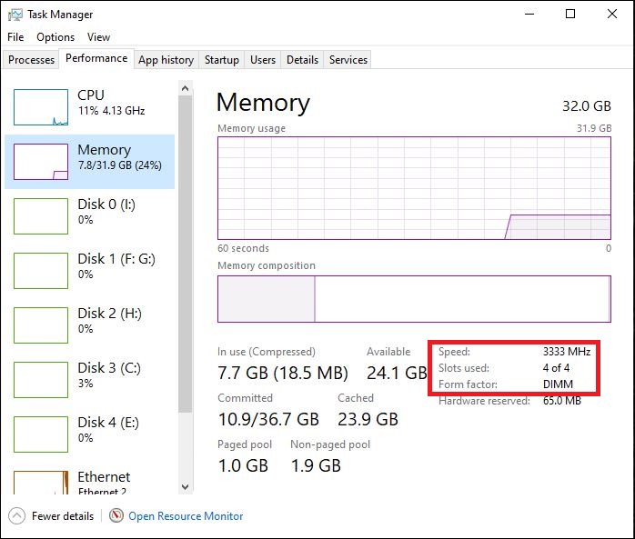 speed of ram