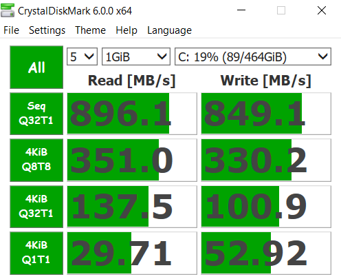 SN500 SSD - Dashboard software shows different interface speed-cdm.png