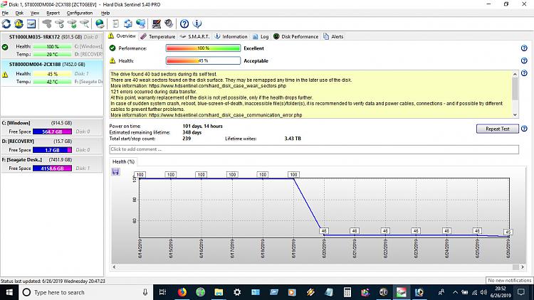 External Seagate Hard Drive Suddenly has Weak Sectors, Errors-hdstest062619_00.jpg