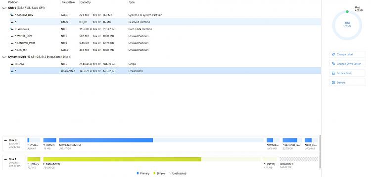 Difficulty allocating an unallocated partition after removing ubuntu-easus.jpg