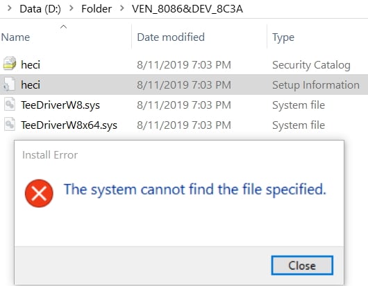 install cabinet file driver install cabinet file driver