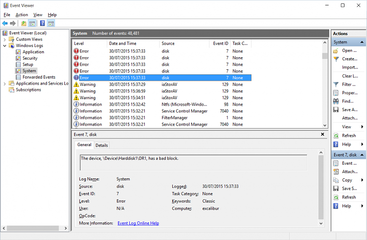 Intel RST RAID driver in Windows 10 causing disk errors!-nexterrors.png