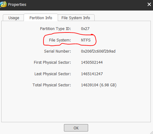 Options to recover a RAW recovery partition or create a new one-ten-forums-mini-tool-displaying-ntfs.png