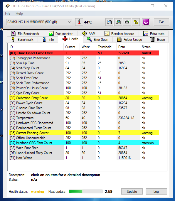 Diskpart - remove drive letter, but returns on reboot / Recovery Parti-health.png