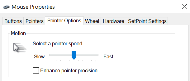 Mouse precision setting?