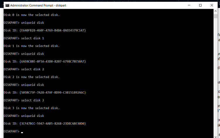 wired disk error Disk 3 has the same disk identifiers-diskpart.png