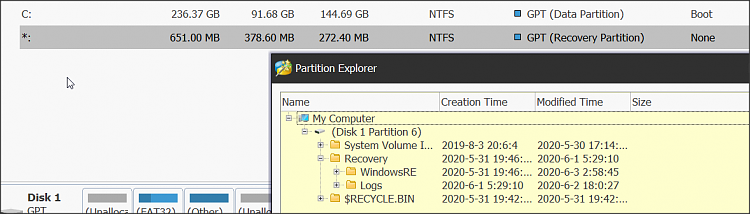 Weird disk partitions after a Windows upgrade - safe to delete?-1.png