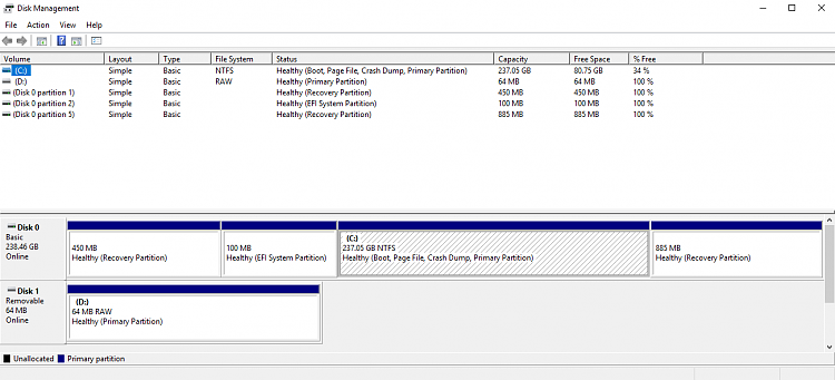 Troubleshooting a RAW flash drive-disk-managemet-65-gb-flash-drive-10-09-2020.png