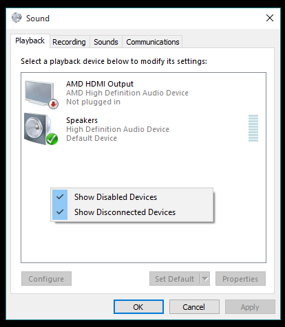 HDMI Audio not working after upgrade to Windows 10 ...